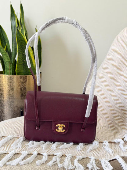Chanel Quilted Caviar Leather Double Strap Baguette Shoulder Bag – Multi-Color Collection