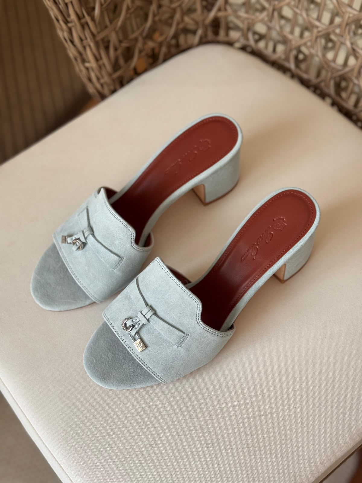 Loro Piana Rebecca Suede Block Heel Mules – Premium Quiet Luxury Collection (Available in 9 Colors)
