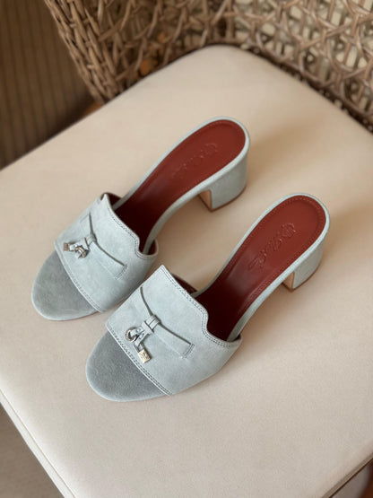 Loro Piana Rebecca Suede Block Heel Mules – Premium Quiet Luxury Collection (Available in 9 Colors)