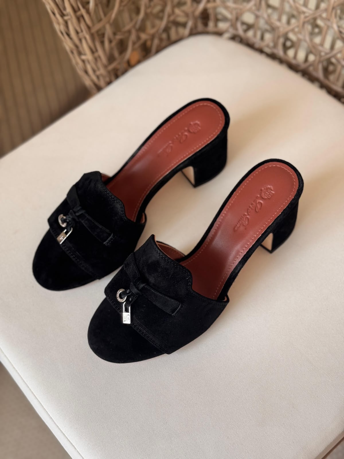 Loro Piana Rebecca Suede Block Heel Mules – Premium Quiet Luxury Collection (Available in 9 Colors)