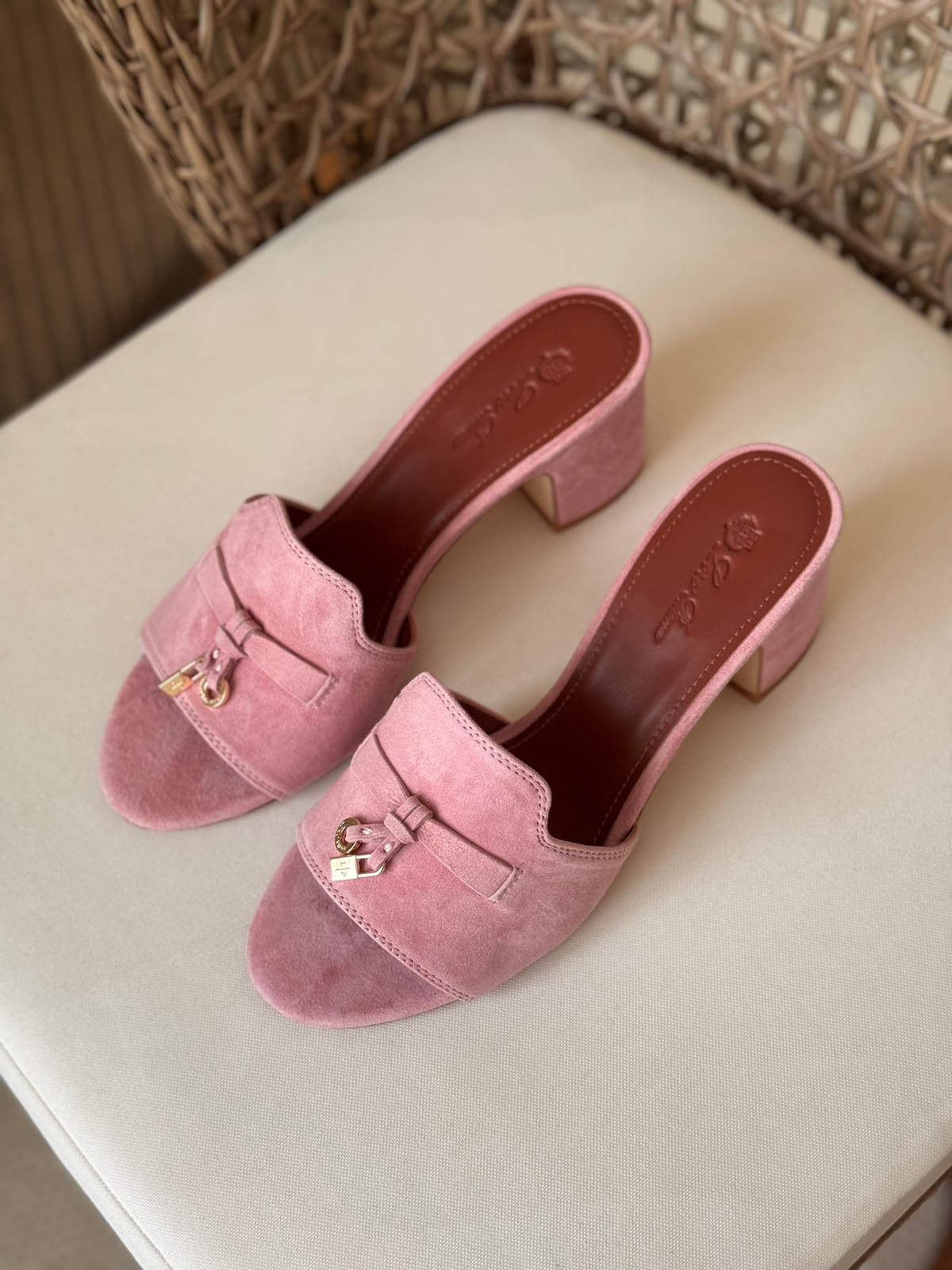 Loro Piana Rebecca Suede Block Heel Mules – Premium Quiet Luxury Collection (Available in 9 Colors)