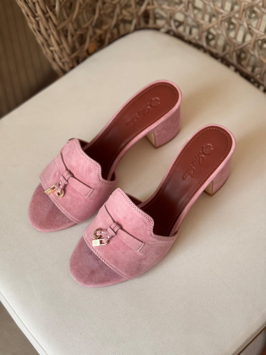 Loro Piana Rebecca Suede Block Heel Mules – Premium Quiet Luxury Collection (Available in 9 Colors)