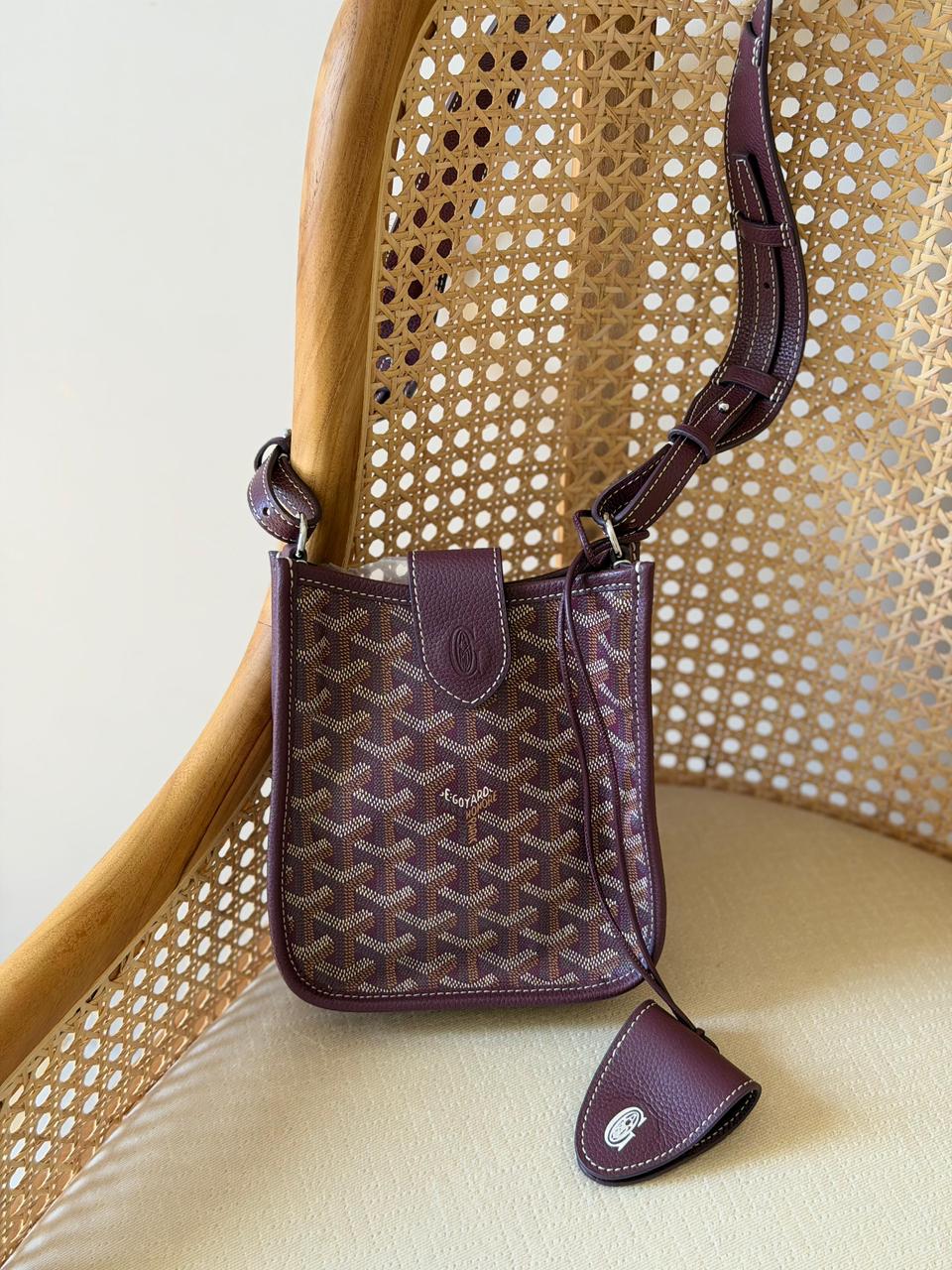 Goyardine Canvas Plumet Vertical Crossbody Pouch Bag – Available in 6 Premium Colors