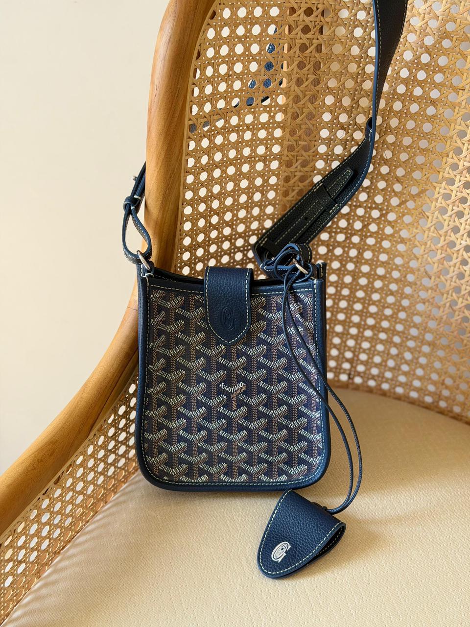 Goyardine Canvas Plumet Vertical Crossbody Pouch Bag – Available in 6 Premium Colors