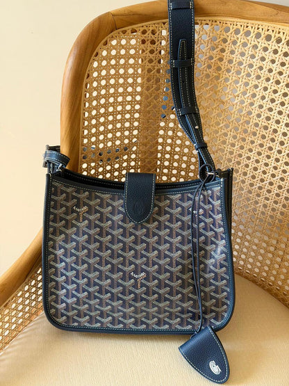Goyardine Canvas Belharra Hobo Crossbody Bag – Luxury Multi-Color Collection