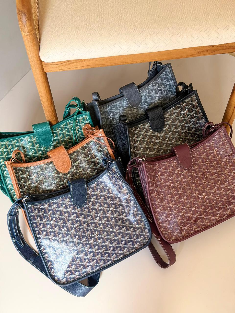 Goyardine Canvas Belharra Hobo Crossbody Bag – Luxury Multi-Color Collection