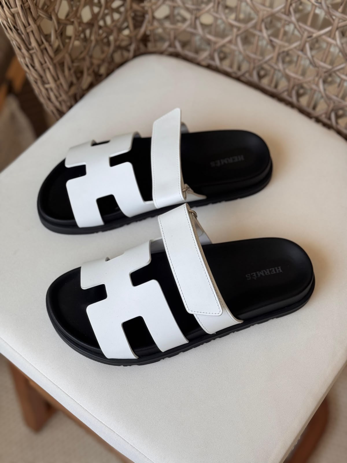 Hermès Chypre Matte Suede & Leather Flat Sandals – Ultimate Luxury Comfort Slide Collection