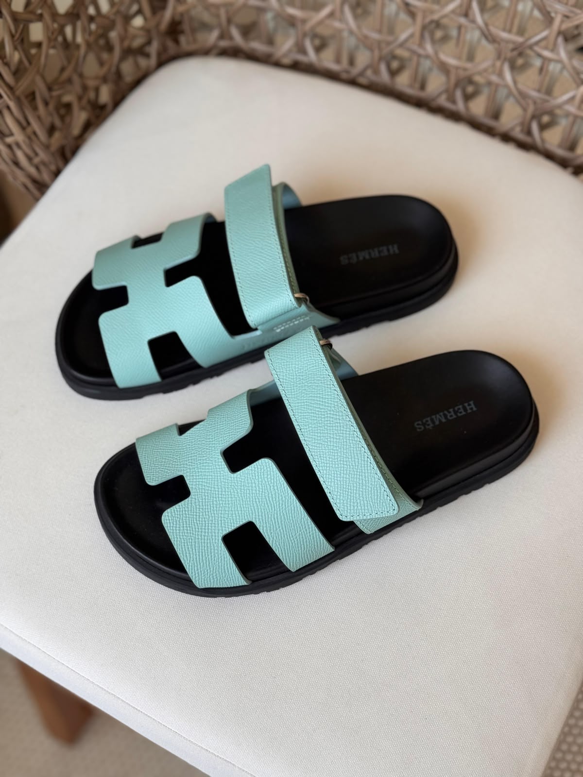 Hermès Chypre Matte Suede & Leather Flat Sandals – Ultimate Luxury Comfort Slide Collection