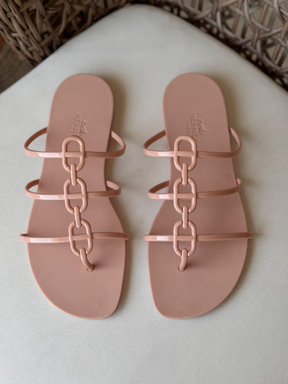 Hermès Aloha Chaine d'Ancre Jelly Sandals – Premium Waterproof Summer Slide Collection