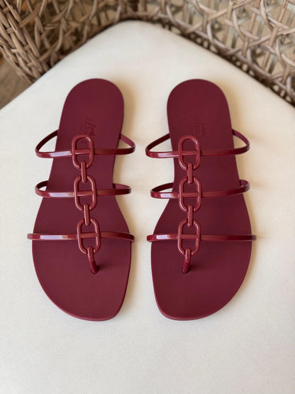 Hermès Aloha Chaine d'Ancre Jelly Sandals – Premium Waterproof Summer Slide Collection