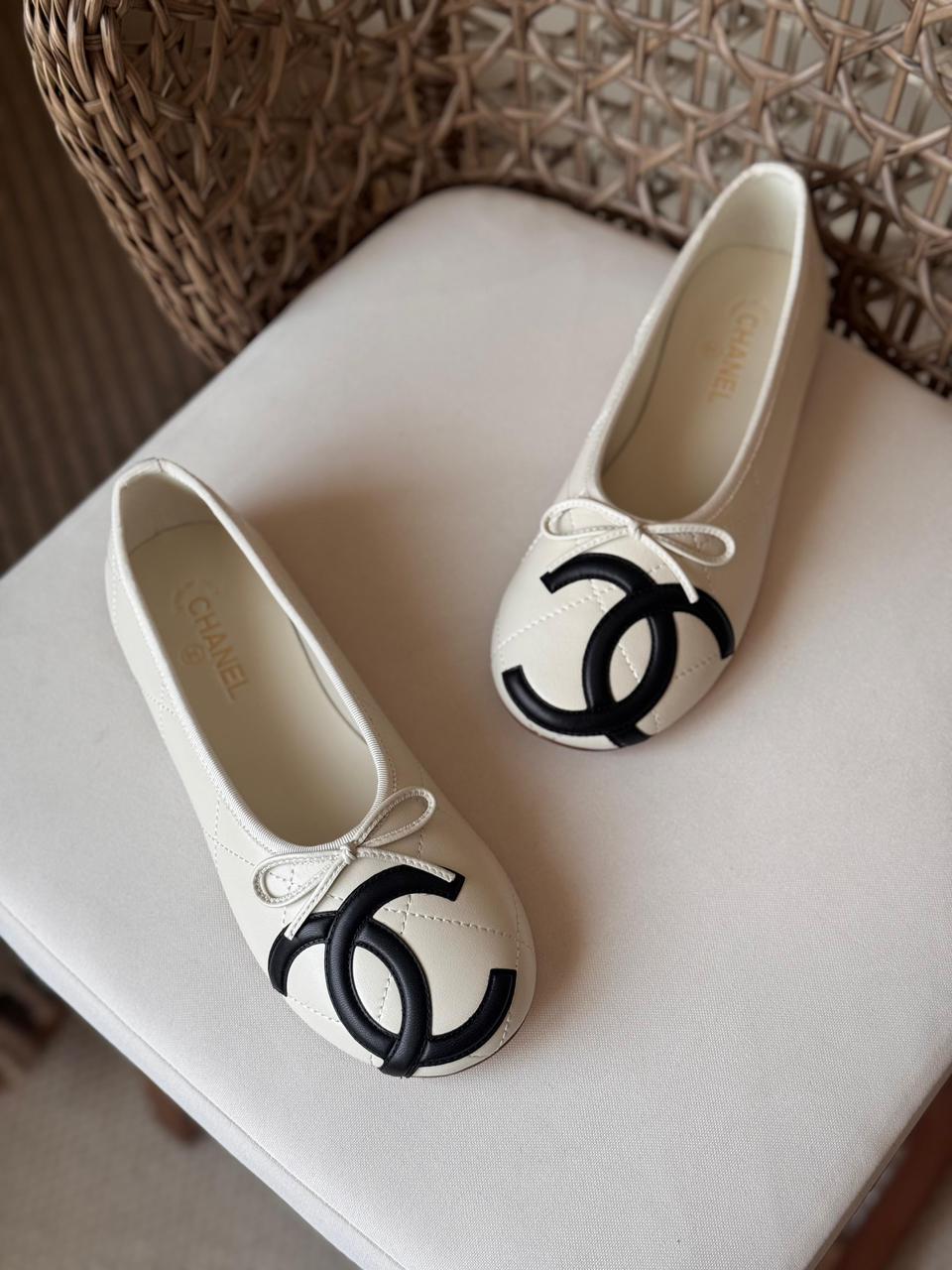 Chanel Quilted Leather Ballet Flats Collection – Available in Beige, Cream & Black