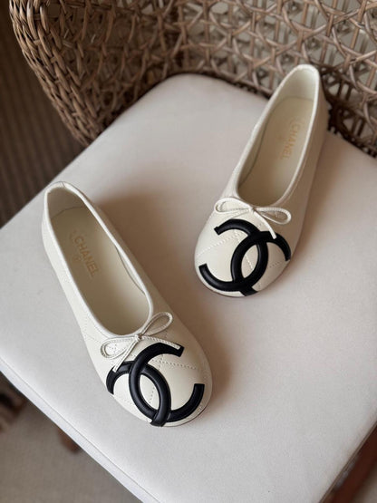Chanel Quilted Leather Ballet Flats Collection – Available in Beige, Cream & Black